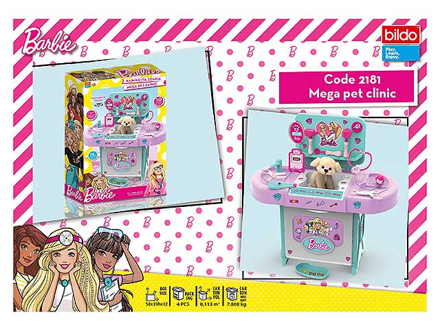 BARBIE MEGA PET CLINIC H70cm L2181 GIOCATTOLO